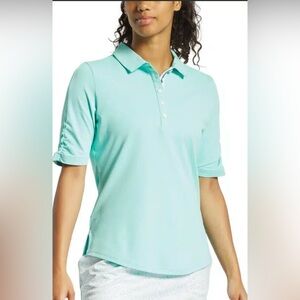 FootJoy Women’s Ruched Half Sleeve Golf Polo